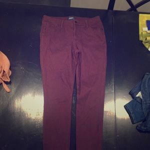 Maroon jeans